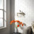 Poulos Wood and Metal Wall Shelf with Geometric Iron Frame - Stylish Floating Storage for Decorative Display-13942059-24665357