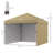 Outsunny 10' x 10' Pop Up Canopy Tent with 3 Sidewalls