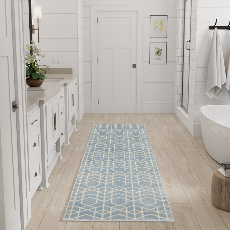 Tapis ivoire moderne lavable 2 pi 2 po x 10 pi Nourison, Tapis de couloir 2 pi 2 po x 10 pi