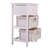 1-Drawer Nightstand with Two Removable Baskets, Storage Bedside Table