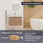 Meuble-lavabo mural 29 1/2 po - 5 options de lavabo couleur, plateau en pierre reconstituée et armoire de rangement à fermeture en douceur (type C)-159370468