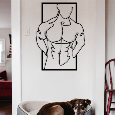 Élégant accessoire mural décoratif en métal, noir, 14,2 po x 19,7 po | Fabrication 100% métal, épaisseur: 0,05 pouce | Parfait pour la décoration intérieure et les intérieurs modernes, design durable et accrocheur