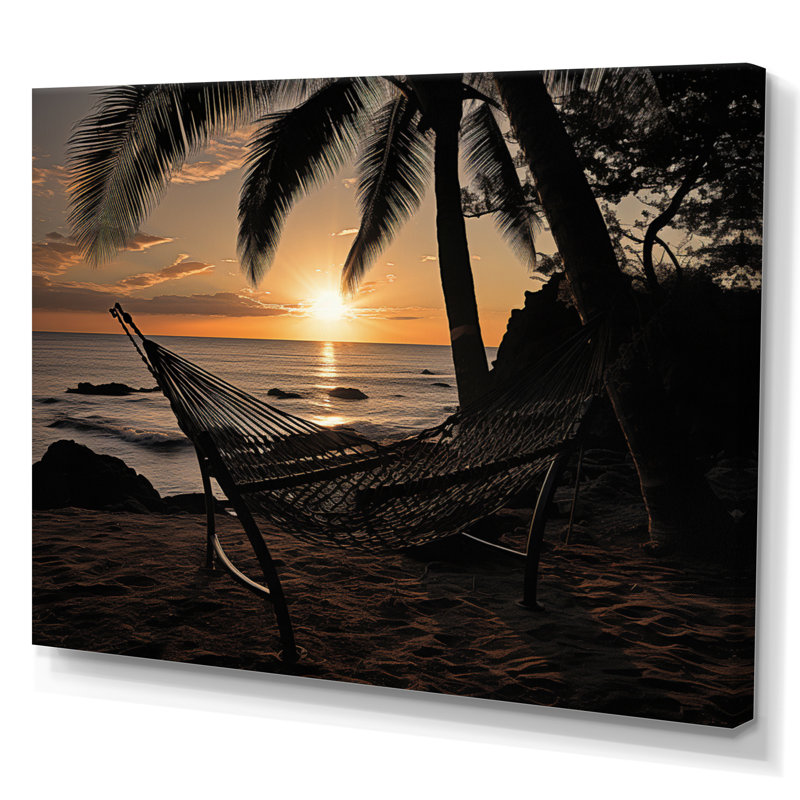 Amarillys Beach Tropical Vibes IV sur toile, H 16 po x l 32 po x P 1 po, Toile tendue