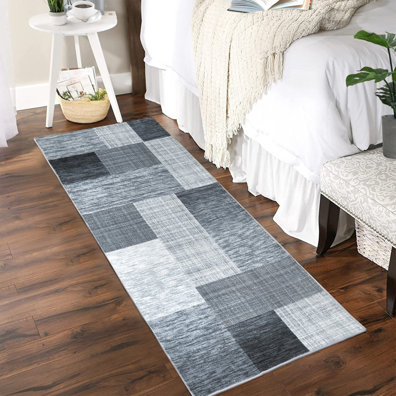 Helfred Washable Geometric Rug, Runner 2' x 7'5''