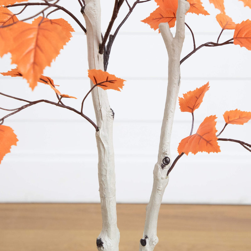 Arbre d'automne artificiel en bouleau, H 48 po x l 24 po x P 24 po