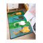 Tapis rectangulaire jaune / vert / bleu en polyester tissé à la machine Gollapalli