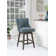 Granville Swivel Upholstered Counter Stool with Solid Wood Frame
