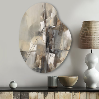 Cheveyo - Asymmetrical Abstract Collages Metal Wall Decor, Unique Shape Metal Wall Sculpture Print