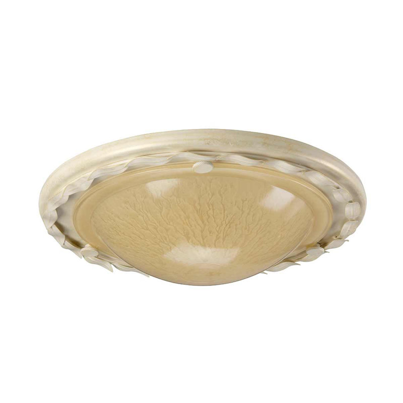 Ballyrashane Glass Flush Mount, Ivory/Gold