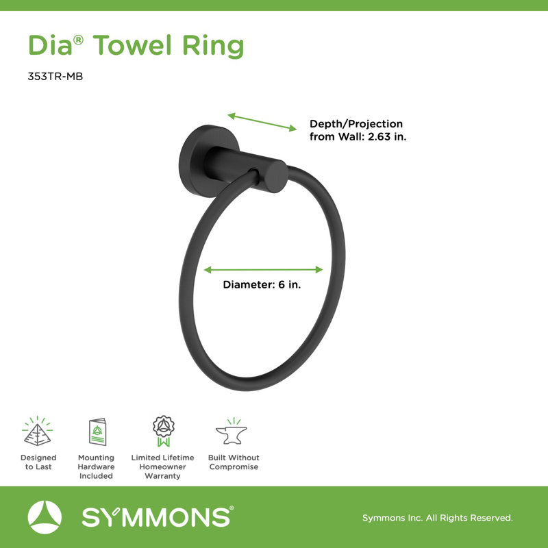 Dia 4 Piece Bath Accessory Hardware Set, Matte Black