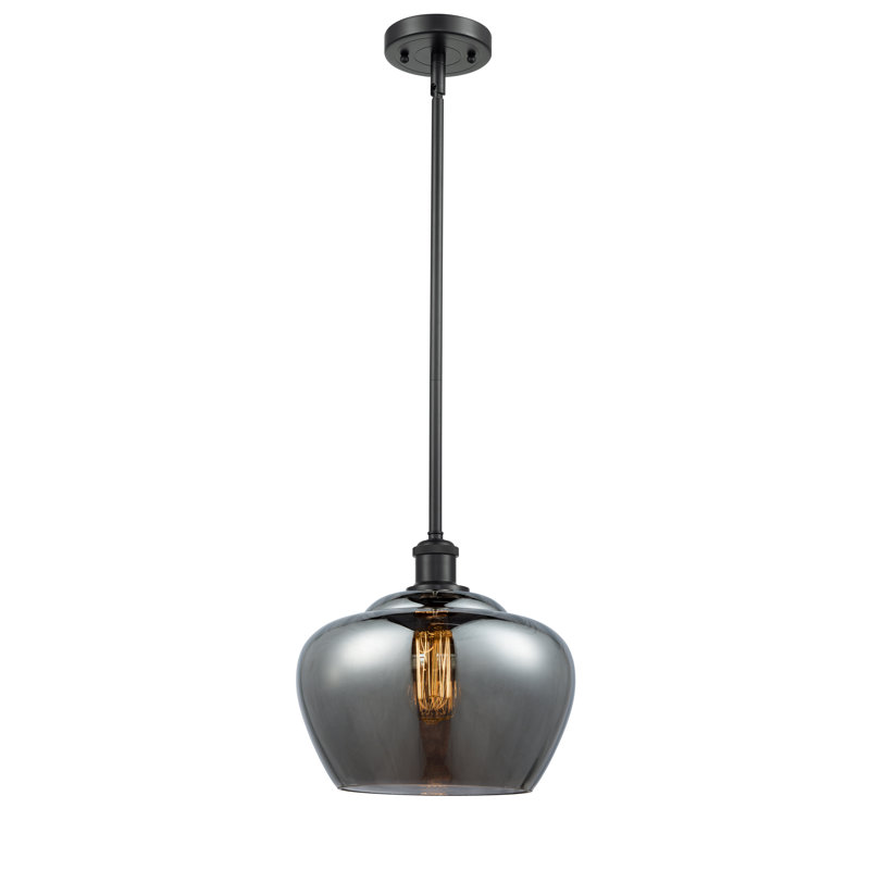 Caillo 1 - Light Single Pendant, Matte Black, LED, Plated Smoke