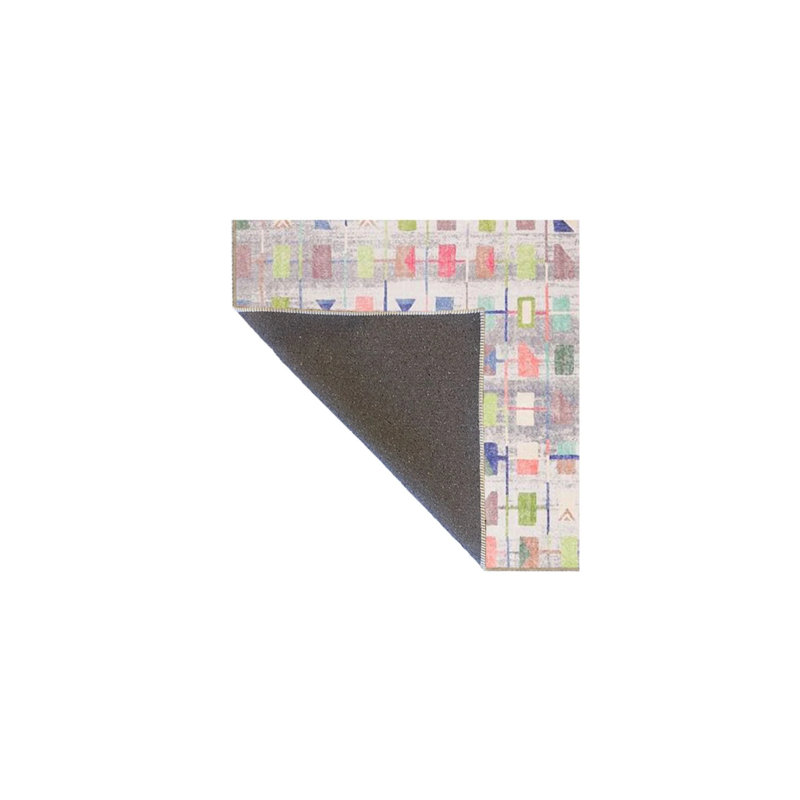 Cube Geometric Themed Patterned Woven Base Carpet And Washable Carpet, Runner 2'6" x 6'7"