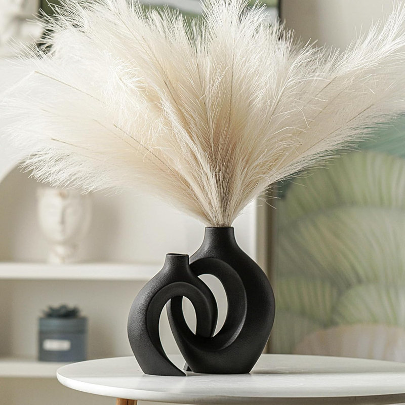 Nestled In A Hollow Ceramic Vase, Black