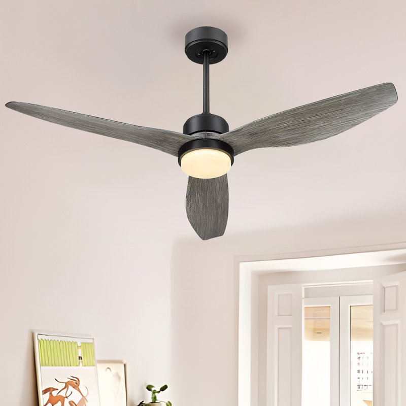 Tibuh 52'' Ceiling Fan with LED Lights, Gray
