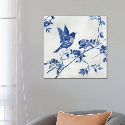 Porcelain Hummingbird by Asia Jensen - Wrapped Canvas Painting