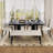 Modern Tufted Linen Dining Bench-741403354
