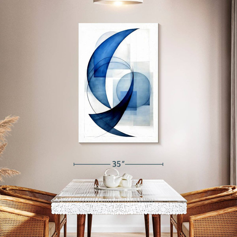 Avery Dynamic Blue Circles II, 48" H x 32" W