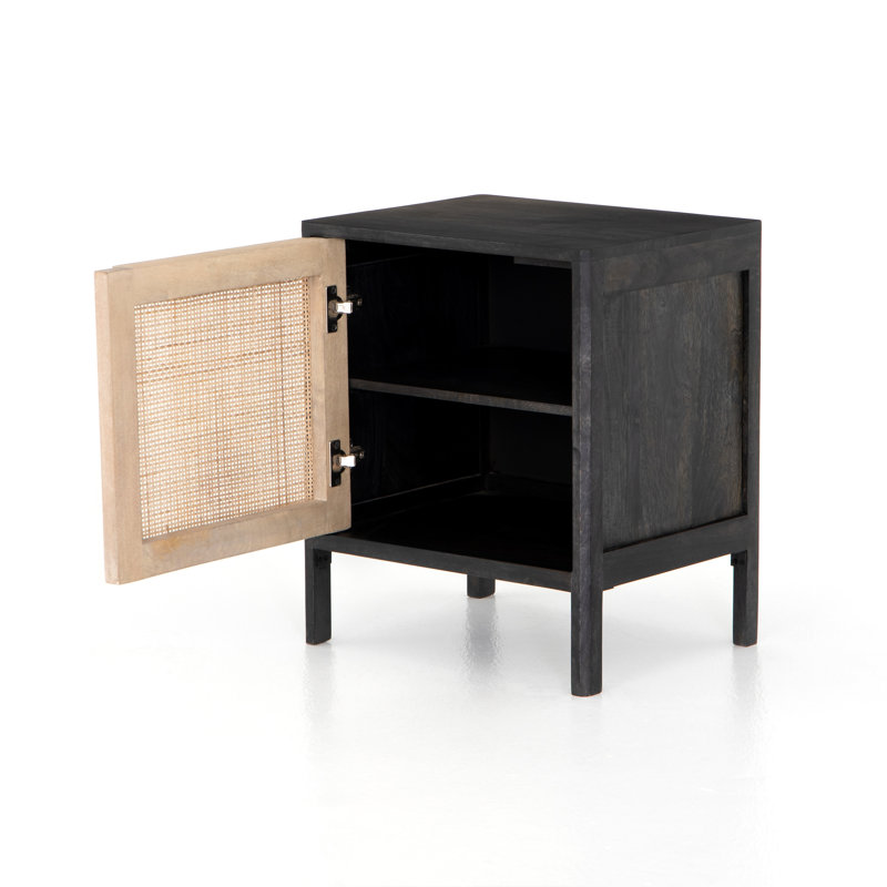 Sydney Nightstand, Left, Black Wash/Natural