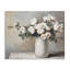 Fleurs blanches dans un vase nature morte, design par lettré et doublé-586250197