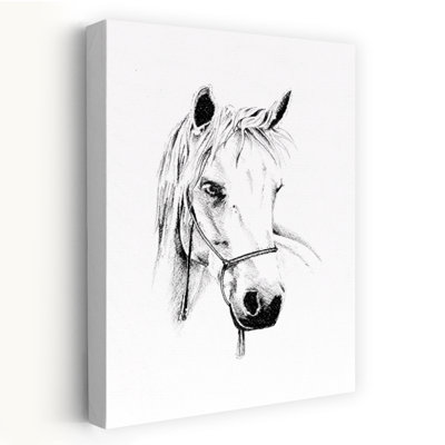 Portrait de cheval noble - Affiche contemporaine - Portrait de cheval - Estampe murale