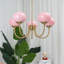 Lustre globe en laiton 5 lumières Marshmallow