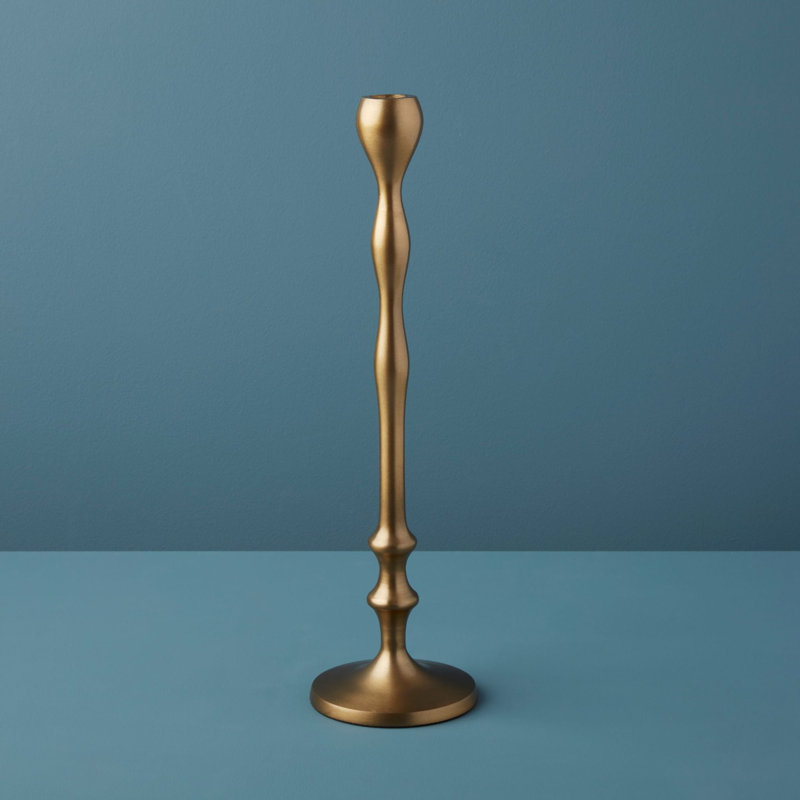 Bougeoir Belsana en bronze vieilli, moyen, 15" H x 4" W x 4" D