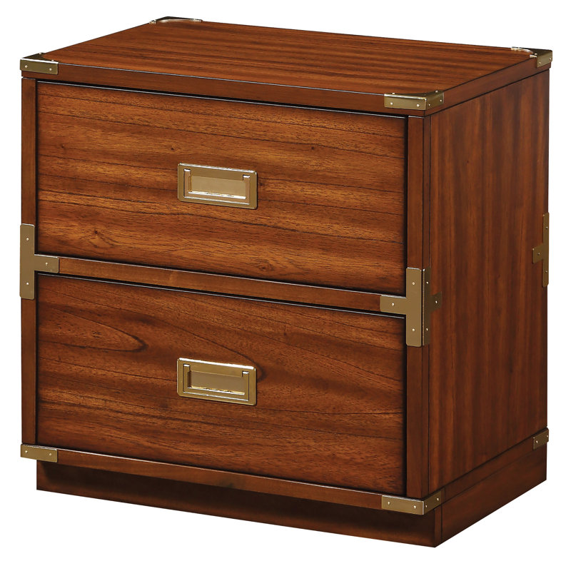 Commode d'appoint 2 tiroirs Harrison, Blé doré