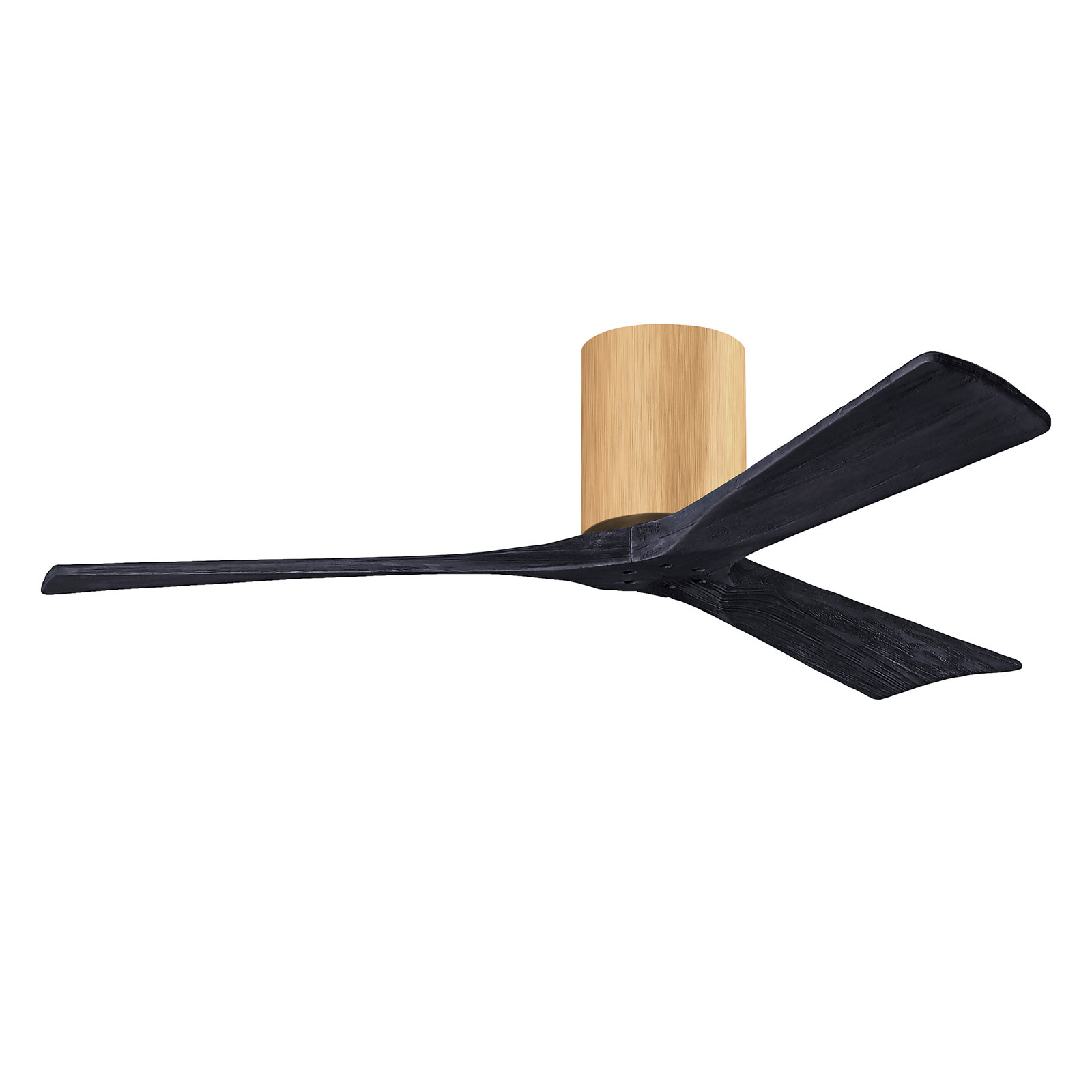 Olivier 3 Blade Ceiling Fan, Matte Black, Light Maple, 52"