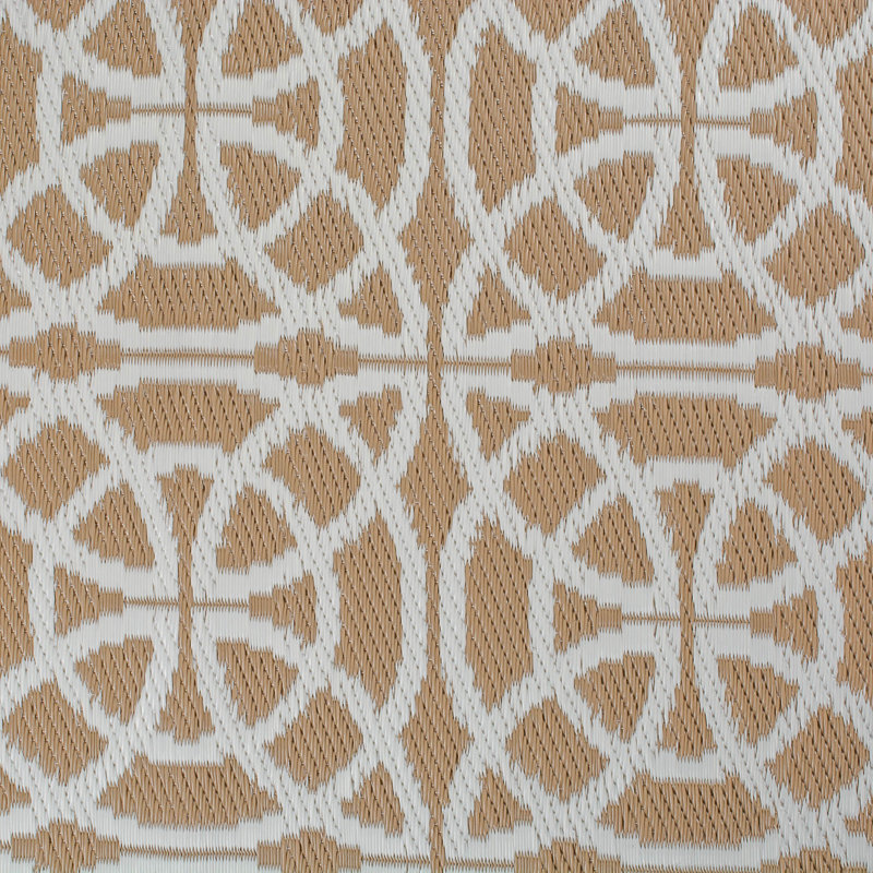 Cercle infini en taupe/blanc Tapis décoratif