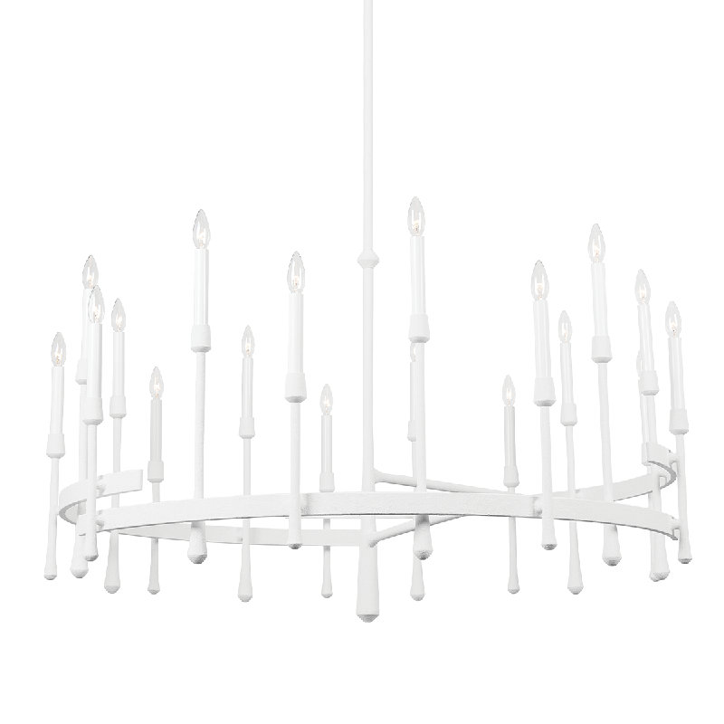 LUSTRE À 18 LUMIÈRES HATHAWAY, Plâtre blanc