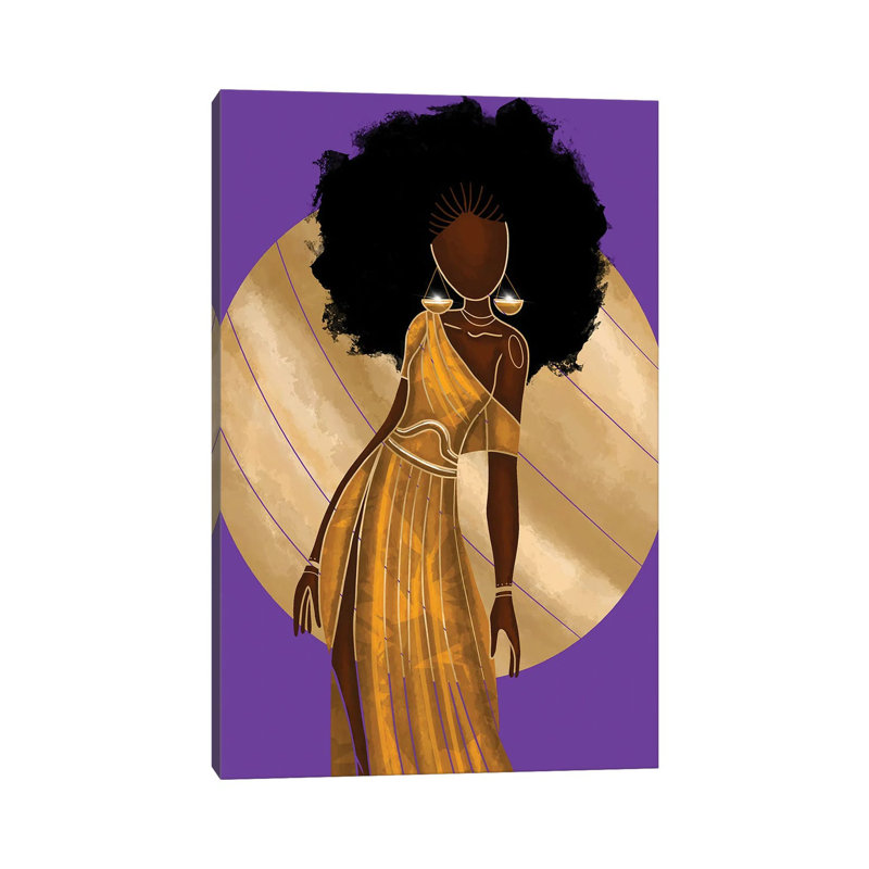 Libra par Coloured Afros Art - impression sur toile tendue, H 18 po x l 12 po x 1,5 po