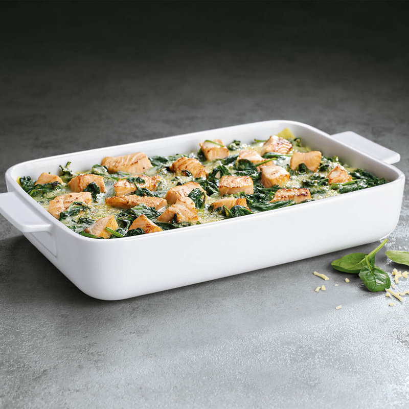 Villeroy & Boch Clever Cooking 11.75" x 7.75" Rectangular Baking Dish, 2.48" H x 11.5" L x 7.75" W