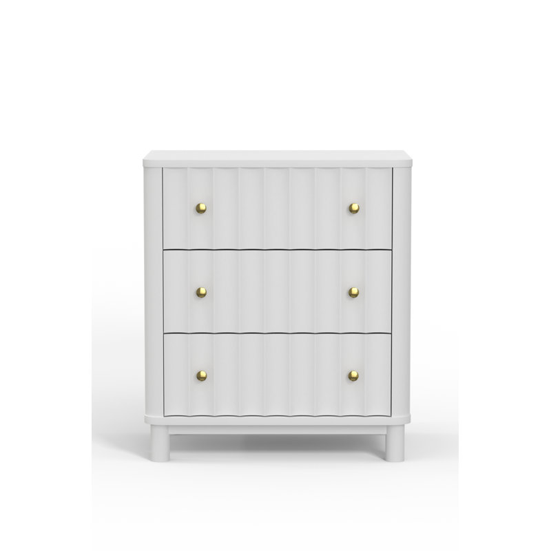 Joss & Main Fiddle 3 Drawer Solid Wood Dresser - 30"