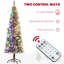 Arbre de Noël illuminé 6 pi HOMcom, arbre de Noël artificiel avec 170 lumières DEL bicolores et 429 branches, arbre de Noël enneigé avec support en métal-652059949