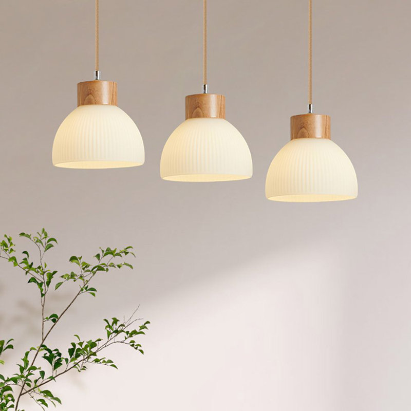 Rebote - Light Walnut Dome Pendant, Oak 