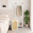 Rattan Style Laundry Hamper with Clothes Rack, Rolling Laundry Basket with Lid & 4 Wheels, Foldable Hamper Organizer with Locking Casters, Laundry Sorter for Bedroom, Bathroom, Closet-129873537