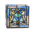 Porte-bougie en verre coloré bleu 4,75 po