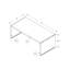 Table basse, table d'appoint avec pieds en verre trempé transparent, table centrale-608721851