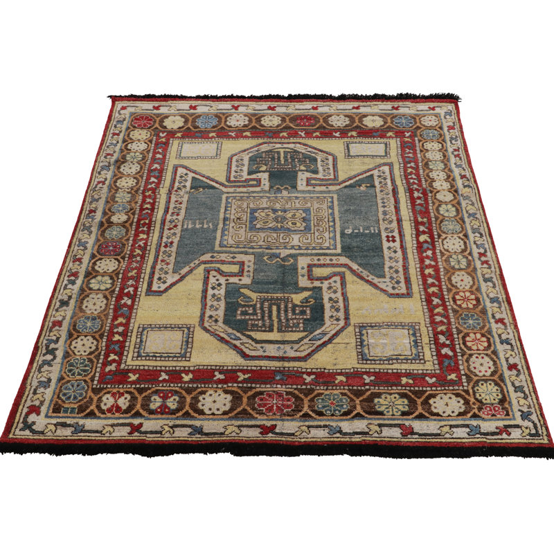 Classic Tribal Rug In Blue, Red, Beige-Brown Geometric Pattern, Rectangle 9' x 12'