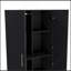 Armoire 70 po H, portes doubles, 6 tablettes, 2 tringles de suspension, noir-966544376