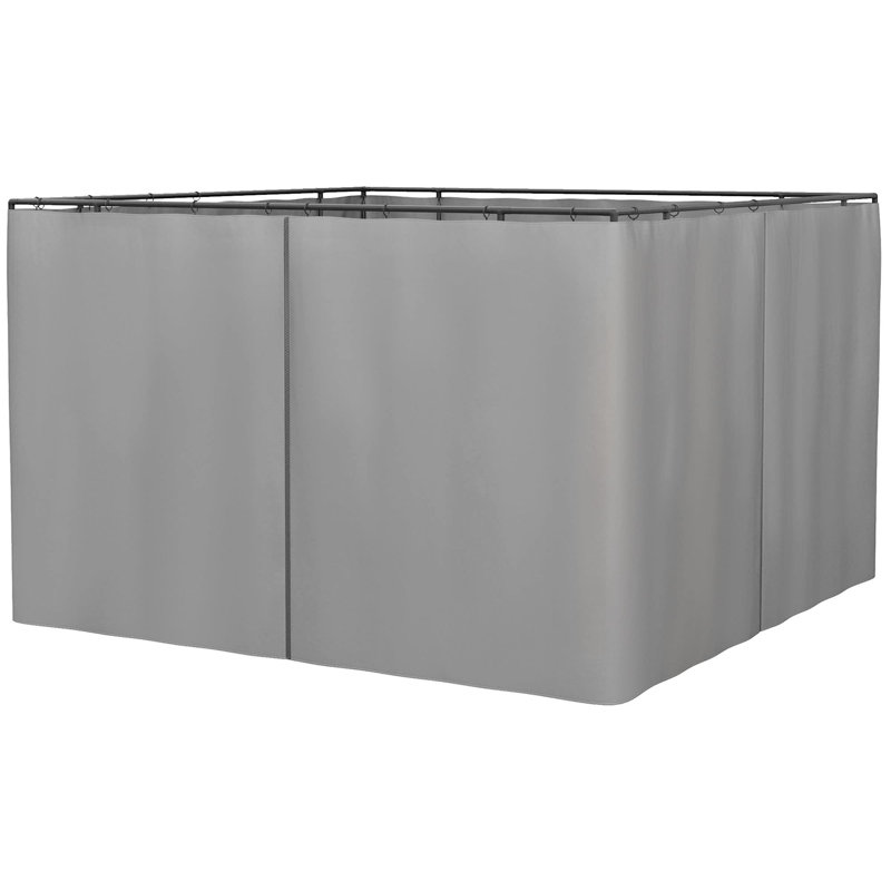 Aydrie Dakota Fields Fabric Side Wall, Grey