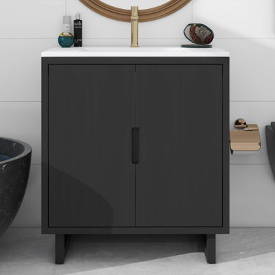 Ensemble de meuble-lavabo 30 po avec lavabo et armoire de rangement moderne