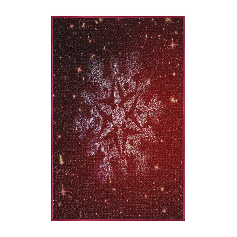 Tapis rouge Snowflake, Rectangle 4 pi x 6 pi