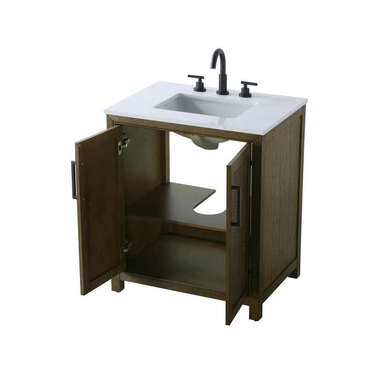 Meuble-lavabo simple 30 po, Noisette chêne