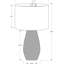Lampe de table Landen avec abat-jour ivoire / crème en résine noire, H 23,26 po x l 13,74 po x P 13,75 po-531160979