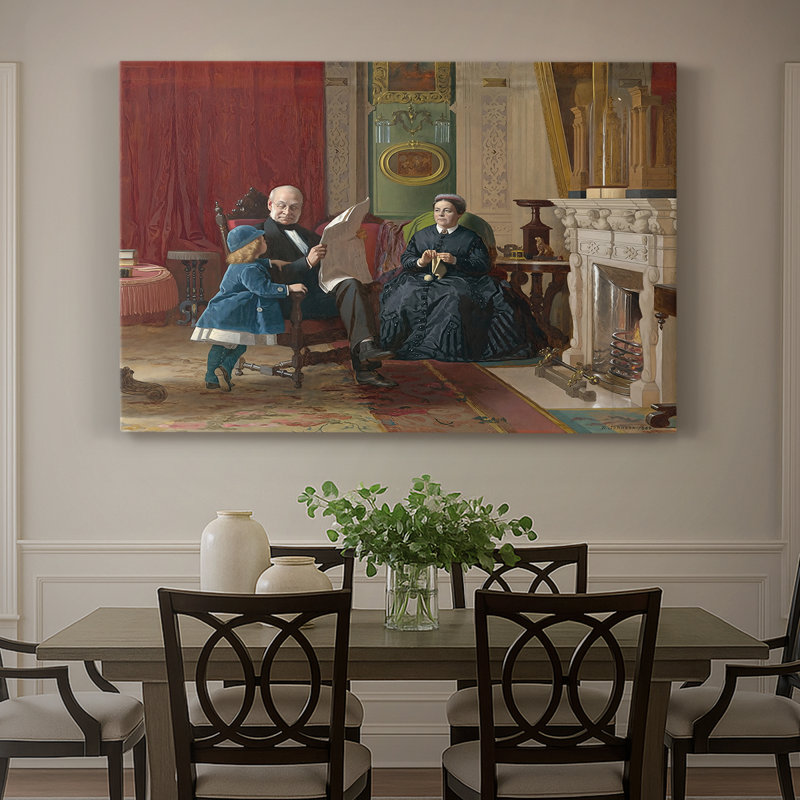 La famille brune-Eastman Johnson-Toile tendue avec châssis-1869, 32 x 48