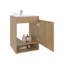 Meuble-lavabo mural flottant avec armoire à une porte et lavabo en résine compact
