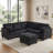 90.55’’ Upholstered Sofa With Storage Ottoman-1848924444