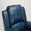 Fauteuil inclinable en cuir bleu marine Charlotte