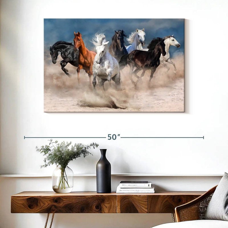 Brampt Running Horses, 26" H x 39" W